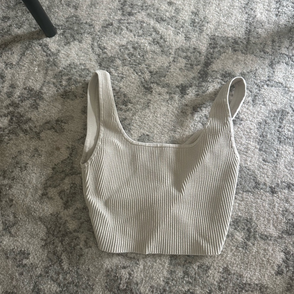 Aritzia Women's Babaton Sculpt Knit Squareneck Cropped Tank Top